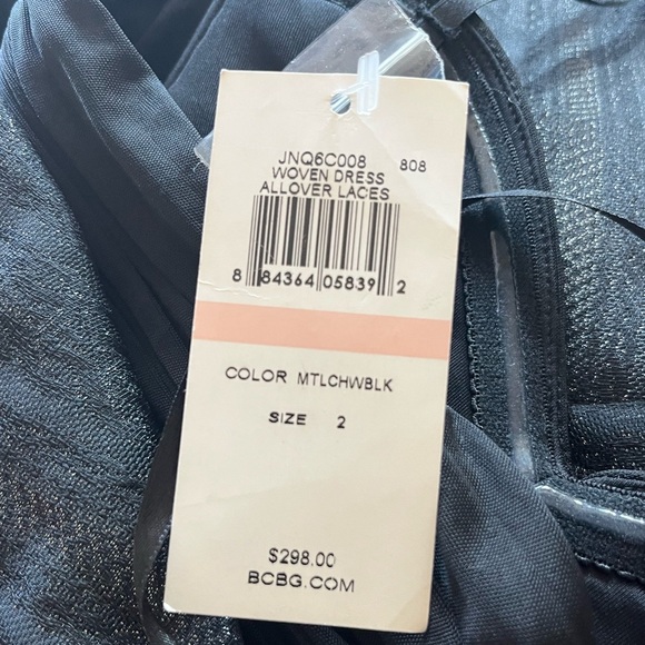 🆕 BCBGMAXAZRIA Women's Black Strapless Knee Length Cocktail Dress Size 2 - Picture 14 of 14